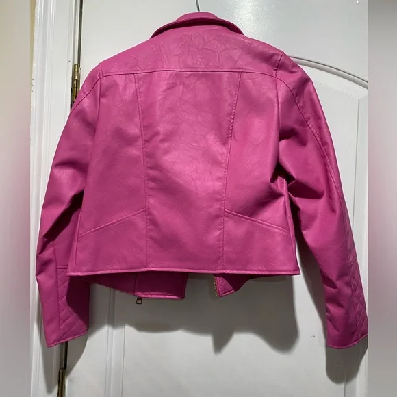 Fashion Nova Pink Leather Jacket - Picture 3 of 5